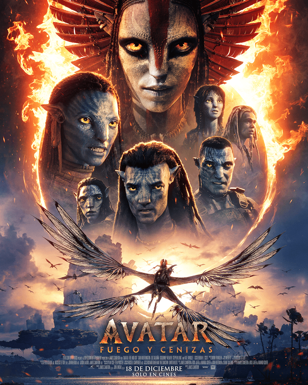 Póster de Avatar: Fuego y cenizas